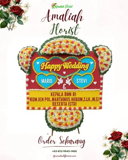 Papan Bunga Pernikahan Ngambon